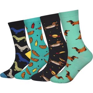 Heren Fun Crazy Novelty Jurk Crew Kalf Sokken