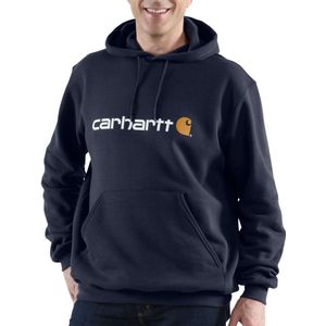 Carhartt Sweatshirt Signature Logo Midweight Sweatshirt New Navy-XS