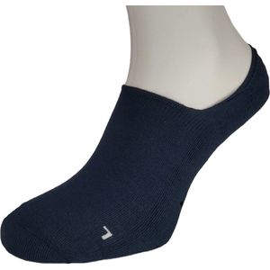 Bonnie Doon Vochtregulerende Invissible Cool Sneaker sok Blauw maat 35-36 Coolmax© - Anti slip hak - Anatomisch design - goede pasvorm - Vlakke teennaad - Vochtregulerend - onzichtbaar - badstof zool - sneaker - zakt niet af - Navy - BD240001.102