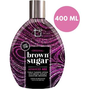 BROWN SUGAR ORIGINAL DARK Zonnebankcreme 45X BRONZER + TINGLE - 400 ml - Alleen gevorderde tanners