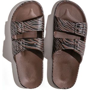 FREEDOM MOSES SLIPPERS ZEBRA CHOCO-38/39
