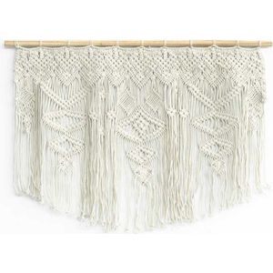Handgeknoopte macramé wandkleed - Bali Stijl - 100x70cm (BxH)