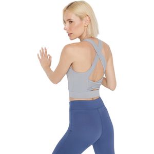 Trendyol Donkerblauwe, Ondersteunende/Vormende Sportbeha Met Dikke Bandjes En Rugdetail Twoss22Ss0040