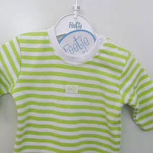 Feetje shirt streep limegroen met wit maat 50