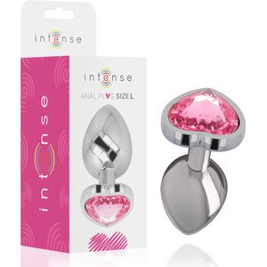 INTENSE ANAL TOYS | Intense - Metal Aluminum Anal Plug Heart Pink Size L | Buttplug | Sex Toys voor Vrouwen | Sex Toys voor Mannen