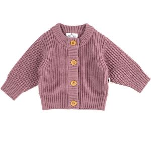 Gebreid Wollen Baby Vestje - Merinowol - Haze 50