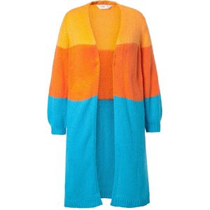 Angel of Style Angel of Style - Dames - Vest lange straight fit blokstrepen - Mineraalblauw - Maat 42+