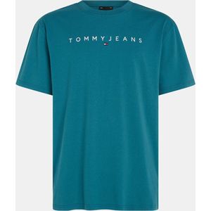 Tommy Jeans Reg Linear Logo Ext T-shirt Met Korte Mouwen Groen M Man