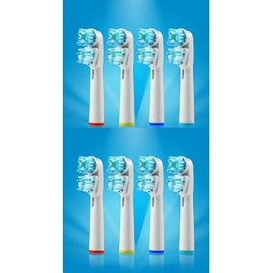 Opzetborstels Oral B, DUO , 8 Stuks, Dubbele Vervangende Tandenborstelkoppen Voor oa: Orale B Braun Elektrische Tandenborstel Pro 1000 8000 9000
