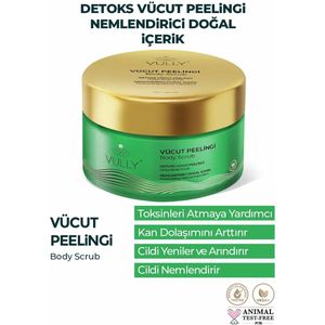 VULLY Detox Body Scrub - Moisturizing Natural Ingredient - Lichaamspeeling Scrub Effect Hydraterende Natuurlijke Ingrediënt Lavendel Vanille Lichaamspeeling 250 ml