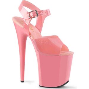 Pleaser - FLAMINGO-808N Sandaal met enkelband, Paaldans schoenen - Paaldans schoenen - 36 Shoes - Roze