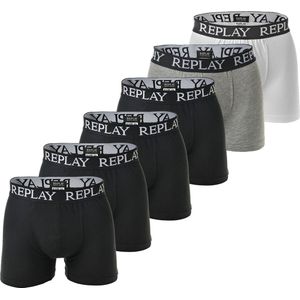 Replay - Boxershorts - Set van 6 - Zacht Katoenen Stretchmateriaal - Aansluitende Slanke Pasvorm