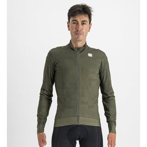 Sportful Fietsshirt lange mouwen heren Groen - LOOM THERMAL JERSEY BEETLE - XL