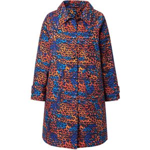 Angel of Style Angel of Style - Dames - Mantel gekleurd luipaardpatroon drukknopen - Oranje - Maat 44