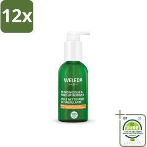WELEDA - Reinigingsolie & Make‑up Remover - 150 ml - Voordeelverpakking - 12 stuks - Reinigingsolie - Make-up remover