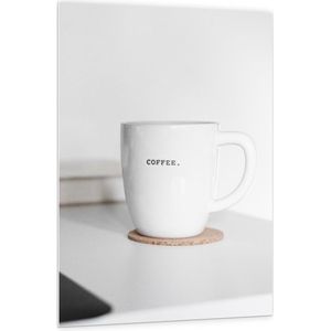Forex - Koffie Mok op Witte Achtergrond  - 100x150cm Foto op Forex