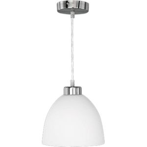 LED Hanglamp - Torna Dolina - E27 Fitting - 1-lichts - Rond - Mat Chroom - Aluminium