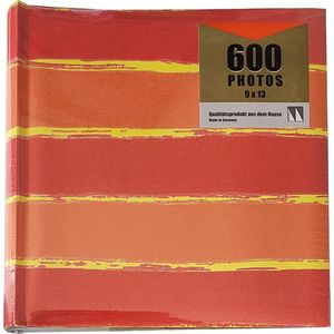 Fotoalbum streep Rood en Oranje 100 pagina´s Walther