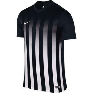 Nike Striped Division II Teamshirt Heren Sportshirt - Maat S - Mannen - zwart/wit/grijs