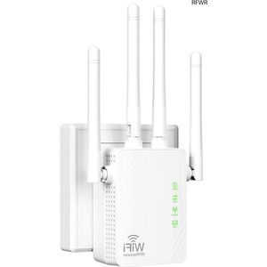 RFWR® Draadloze wifi extender tot 5000 sq.ft met ethernet en eenvoudige 1-knops installatie