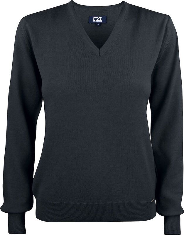 Cutter & Buck Everett V-neck Dames 355431 - Zwart - M