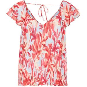 Vero Moda T-shirt Vmmarie Plisse Sl Frill Top Wvn Ce 10311846 Dutch Canal/marie Dames Maat - XL