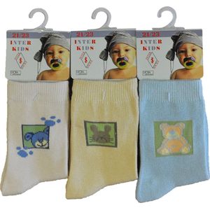 Baby / kinder sokjes uni classic - 24/27 - unisex - 90% katoen - naadloos - 12 PAAR - chaussettes socks