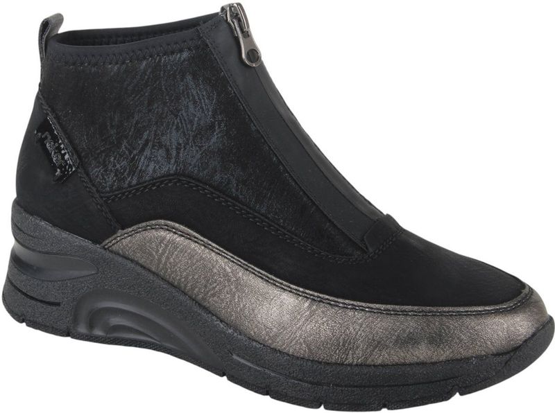 Rieker - N9362 - Enkellaarzen - Zwart Combi