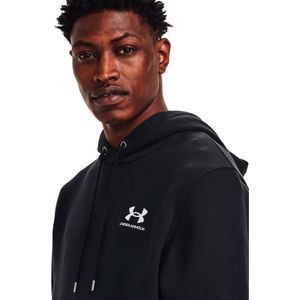 Under Armour Essentiële Zwarte Fleece Hoodie - Sportwear - Volwassen