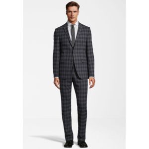 Steffen Klein Heren Slim Fit Geruit Pak