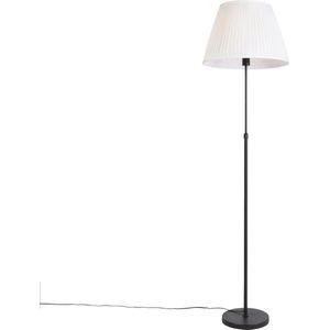 QAZQA parte fl - Landelijke Vloerlamp | Staande Lamp met kap - 1 lichts - H 1770 mm - Crème - Woonkamer | Slaapkamer | Keuken