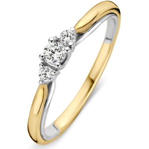 Ring bicolor briljant 0.19 crt.