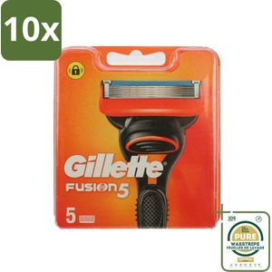 10 x Gillette - Fusion 5 - Navulscheermesjes - 5 Navulmesjes - Grootverpakking - Scheermesjes - Navulmesjes - Gillette Fusion 5 - Scheerbeurt - Huidverzorging