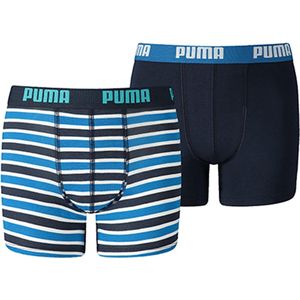 PUMA Boxershort Kinderen PUMA BASIC BOXER PRINTED STRIPE 2P - Blue