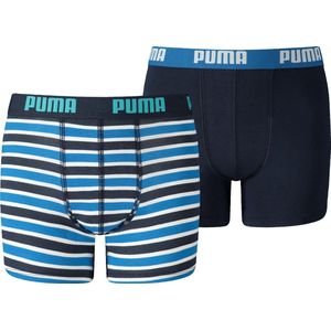 PUMA Boxershort Kinderen PUMA BASIC BOXER PRINTED STRIPE 2P - Blue