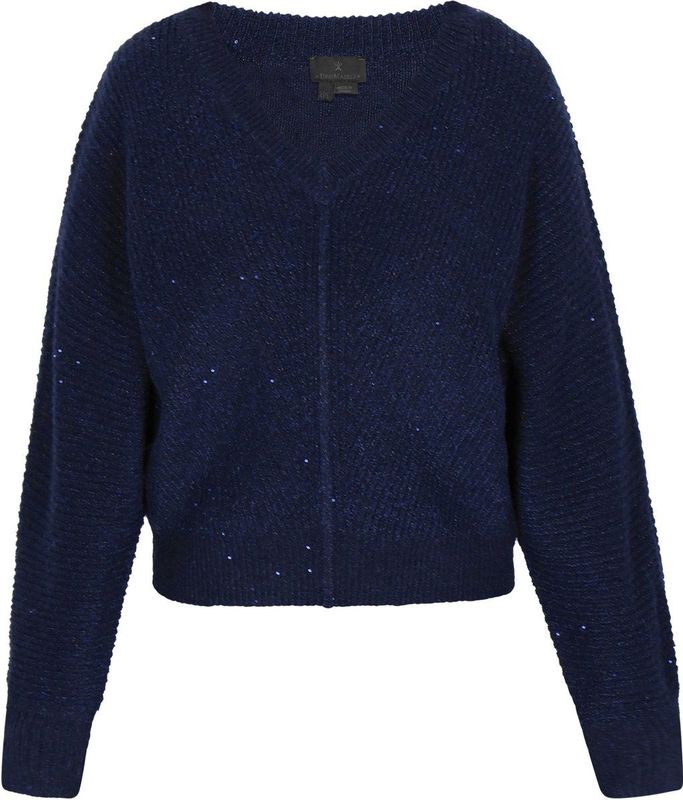 DreiMaster - Classic Collection - V-hals Trui - Pailletten - Relaxed-fit