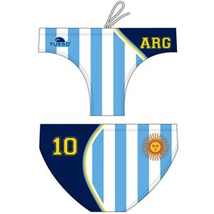 Turbo Argentina 2012 Zwemslip Wit,Blauw 9-10 Years Jongens