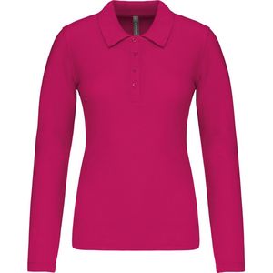 Kariban Piqué-damespolo lange mouwen K257 - Fuchsia - S