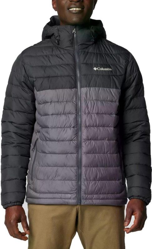 Columbia - Powder Lite II - Herenjack - Grijs - Met Capuchon - Omni-Heat Reflecterend