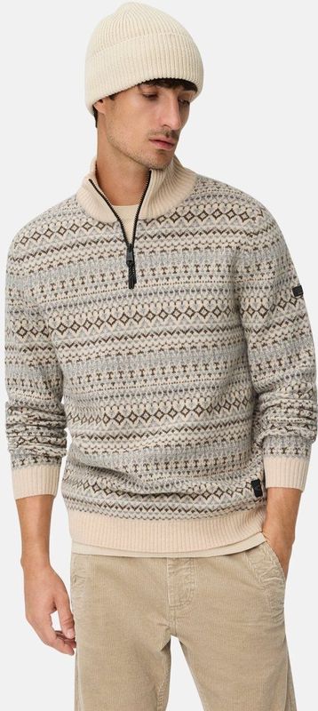 camel active - Gebreide Troyer - Haver - 100% Wol - Regular Fit