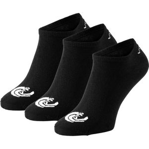Vinnie-G Sneakersokken Zwart - 3 paar Zwarte Enkel sokken - Unisex - Maat 43/46