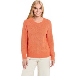 Zachte opengewerkte trui van gerecyclede vezels en wol