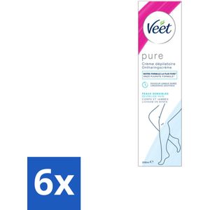 Veet Ontharingscrème Minima Gevoelige Huid 200 ml - Voordeelverpakking - 6 stuks