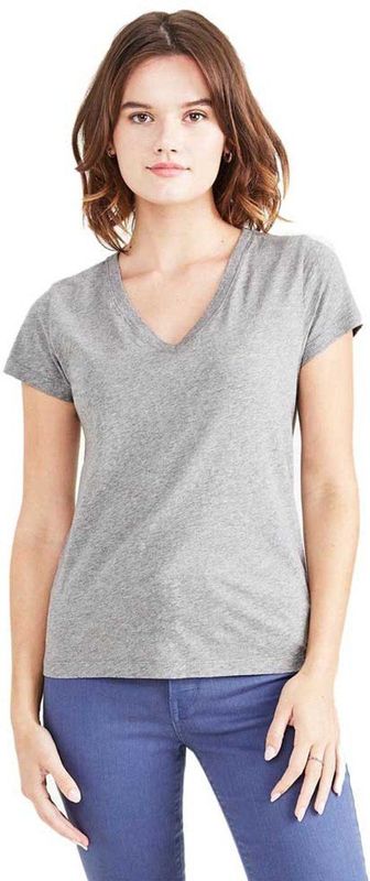 Dockers - A1759 - T-shirt - Grijs - Korte Mouwen - V-hals