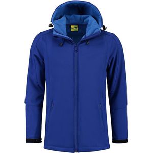 L&S Jas Capuchon Softshell Heren - Mannen - Kobalt Blauw - L