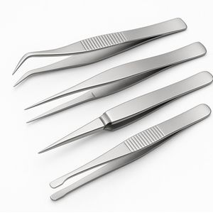 Pincet set van 4 stuks - Multifunctioneel - Persoonlijke verzorging, EHBO - Hobby, horloge- en sieraden maken - Pincet gezichtsbehandeling - Pincet keuken - Epileerpince, Wimperpincet, Tweezers - RVS