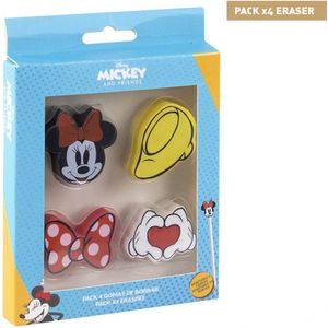 Minnie Mouse gummen set 4 stuks