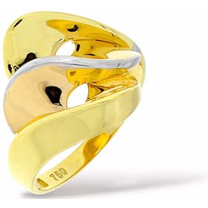 Gouden Tricolor Damesring Fantasie 18 karaats
