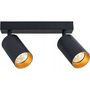 LvT - LED plafondspot mat zwart - 2 verstelbare spots - GU10 aansluiting