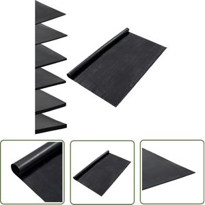 The Living Store Vloermat anti-slip 1 mm glad 1,2x5 m rubber - Rubber Vloermat - Antislip Mat - Vloerbeschermer - Garage Vloer - Keuken Vloer